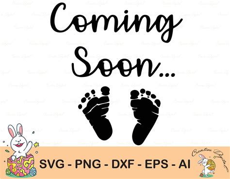 Coming Soon Svg Pregnancy Announcement Svg Baby Coming Soo Inspire