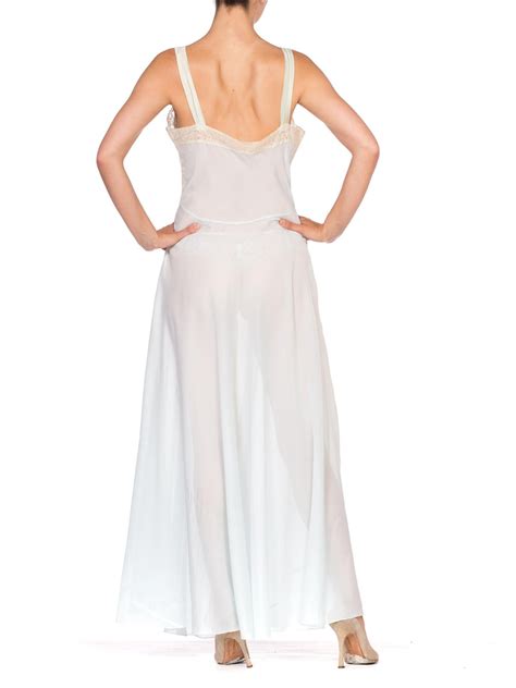 S Nylon And Lace Lingerie Slip Dress With Silk Applique At StDibs Satin Slip Dress