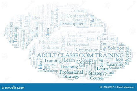 Adult Classroom Training Word Cloud Stock Illustration Illustration