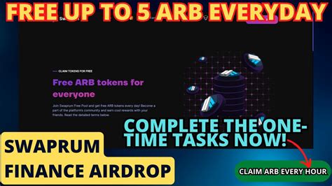 Free Arb Everyday In Swaprum Finance Claim Arbitrum Every Hour