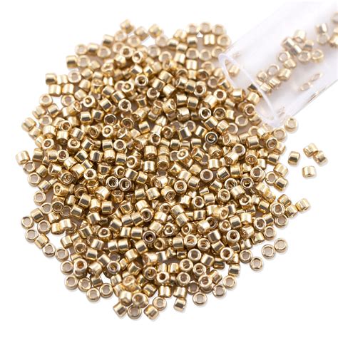 Miyuki Delica Seed Bead 11 0 Galvanized Light Gold 3 Gram Tube