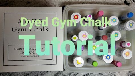 Dyed Gym Chalk Tutorial Youtube