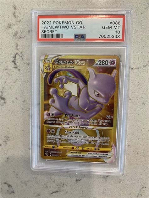 Mewtwo Vstar Full Art Pokemon Go Secret Rare Psa Graded