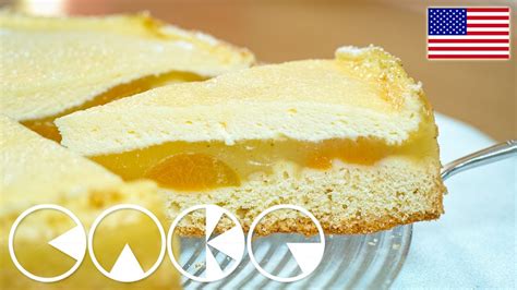 Apricote Cake With Fluffy Sour Cream Topping Youtube