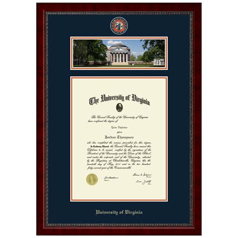 Campus Scene Diploma Frame In Sutton University Of Virginia Item 309203