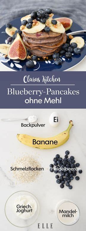 Blaubeer Pancakes Mit Bananen Das Rezept Elle Pancakes Ohne Mehl