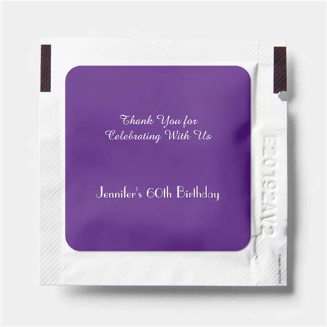 Deep Purple Birthday Party Personalized Hand Sanitizer Packet Zazzle