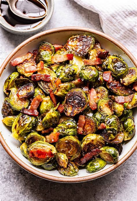 Balsamic Maple Roasted Brussels Sprouts with Bacon - Recipe Runner