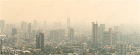 Pm25 Unhealthy Air Pollution Dust Smoke In The Urban City Low