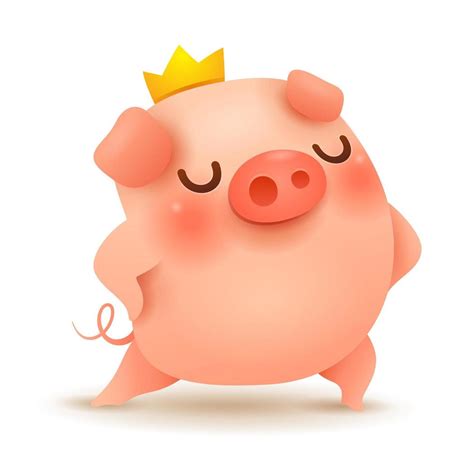 The King Pig 273900 Vector Art At Vecteezy