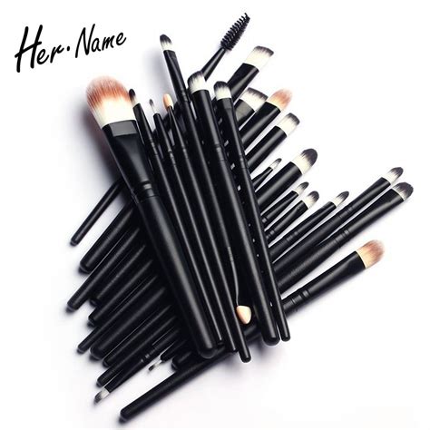 Her Name 20 Pieces Makeup Brush Set Professional Face Eye Shadow Eyeliner Foundation