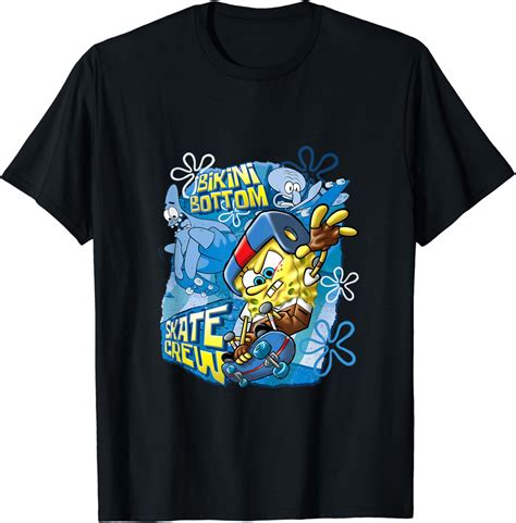 Spongebob Bikini Bottom Skate Crew T Shirt Amazon Co Uk Clothing