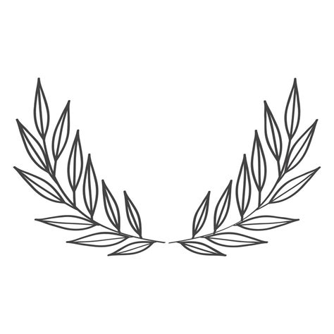Branches Of Laurel Line Style 3812858 Vector Art At Vecteezy