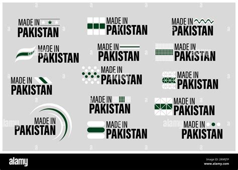 Made In Pakistan Graphic And Label Set Element Of Impact For The Use