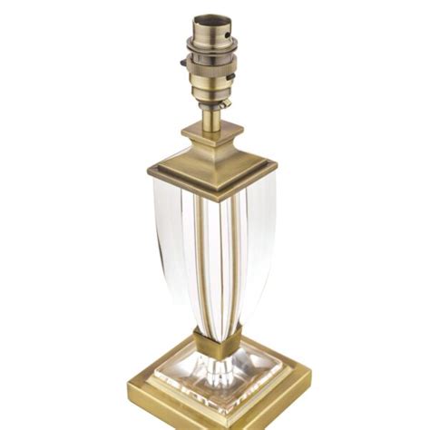 Laura Ashley Carson Antique Brass And Crystal Extra Large Table Lamp