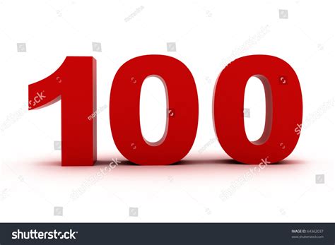 Number 100 Stock Photo 64362037 Shutterstock