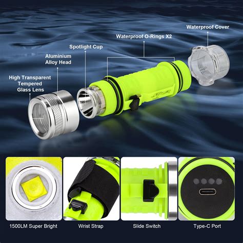 Bluefire Rechargeable Diving Flashlight Lumen Scuba Diving Light