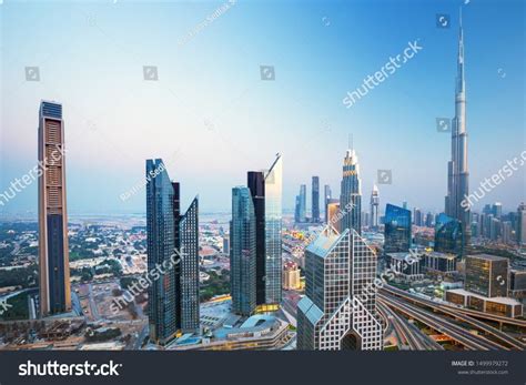 Dubai city center skyline at the sunrise, Dubai, United Arab Emirates #Ad , #Sponsored, #center# ...