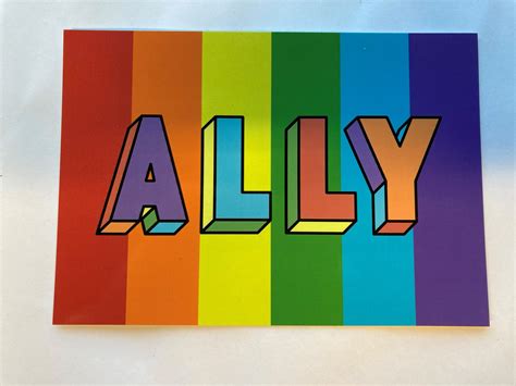 Rainbow Ally Postcards | ubicaciondepersonas.cdmx.gob.mx