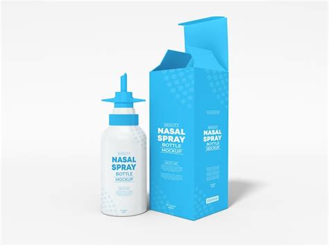 Premium PSD Nasal Spray Bottle Branding Mockup