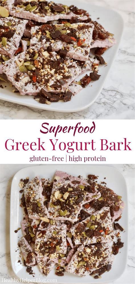 Superfood Greek Yogurt Bark Gluten Free High Protein Recipe