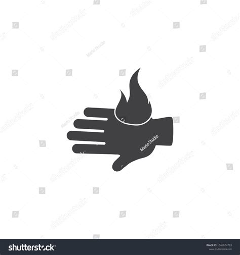 Burn Hand Flat Vector Illustration Isolated เวกเตอร์สต็อก ปลอดค่า