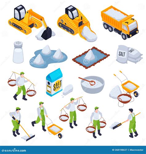 Salt Production Infographics Cartoon Vector Cartoondealer