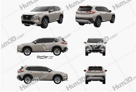 Nissan X-Trail e-POWER 2022 Blueprint Template - 3DModels.org