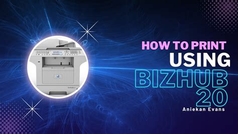 How To Use Konica Minolta Bizhub 20 Machine To Print YouTube