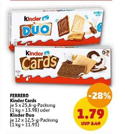 Ferrero Kinder Cards Oder Kinder Duo Angebot Bei Penny 1Prospekte De