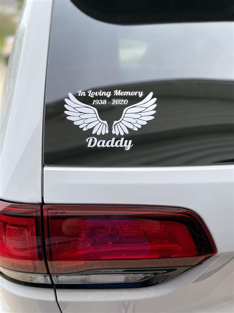 In Loving Memory Angel Wings | Custom Sticker Shop