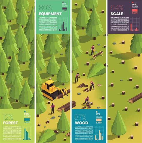 Deforestation Infographics Isometric 21836564 Vector Art At Vecteezy