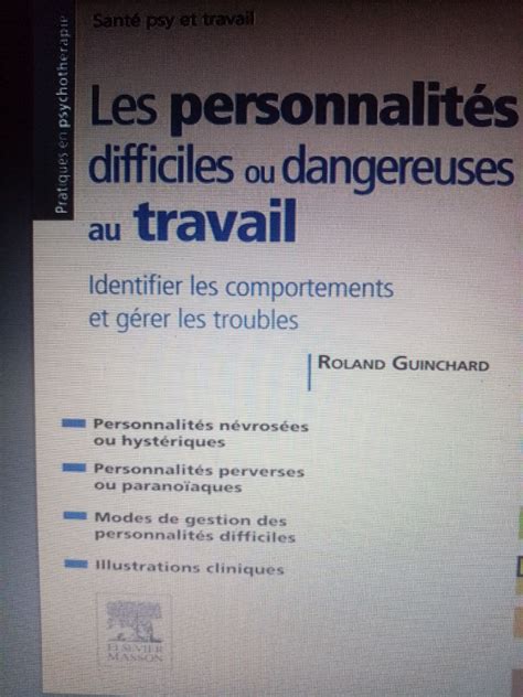 Les Personnalités difficiles ou dangereuses au travail