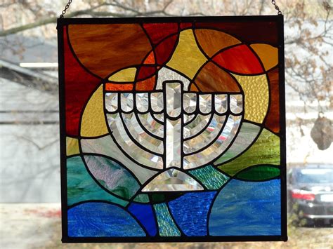 Beveled Chanukah Menorah Delphi Artist Gallery Mosaic Art Mosaic