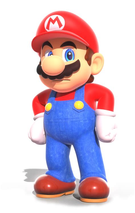 Confused Mario Render Mario