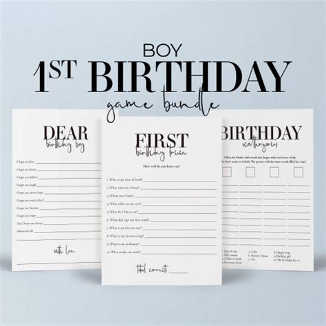 Baby S First Birthday Party Game Printable 1st Birthday Etsy