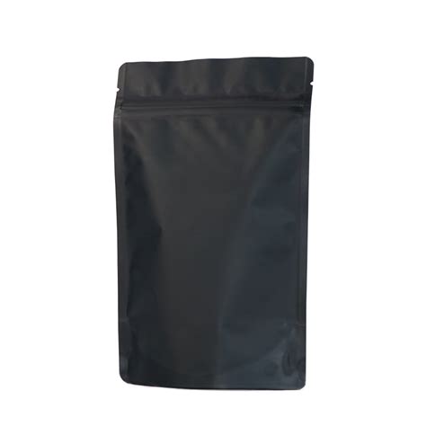 Pcs Stand Up Matte Black Aluminum Foil Zip Lock Bag Doypack Coffee