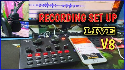 Live Set Up For Recording In V Soundcard To Smartphone And Computer