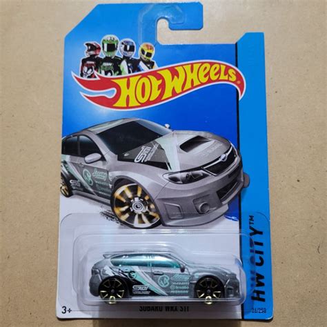 Jual Hot Wheels Kemasan Kerut Tekuk Subaru Wrx Sti Hw City Silver Green Th Treasure