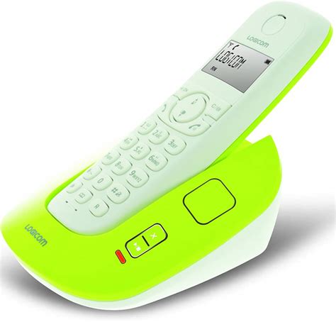 Стационарный беспроводной телефон Logicom Manta 155T Solo салатовый ...
