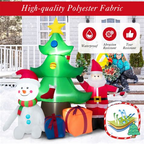 8 Feet Inflatable Christmas Tree With Santa Claus