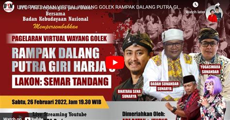 Pagelaran Virtual Wayang Golek Badan Kebudayaan Nasional Pdi Perjuangan