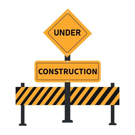 Flat Under Construction Sign Vector Illustration 13710635 Vector Art
