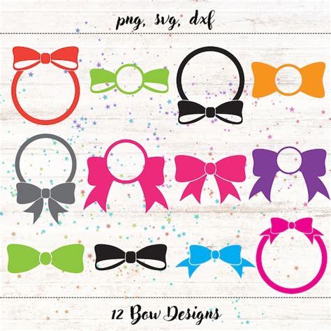 Bow Tie Svg Bundle Bow Tie Cut File Cheer Bow Svg Bow Etsy