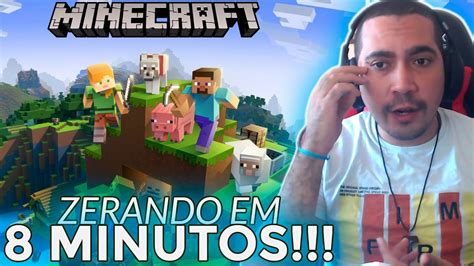 ZERANDO O MINECRAFT MUITO RÁPIDO EM APENAS 8 MINUTOS RECORD MUNDIAL