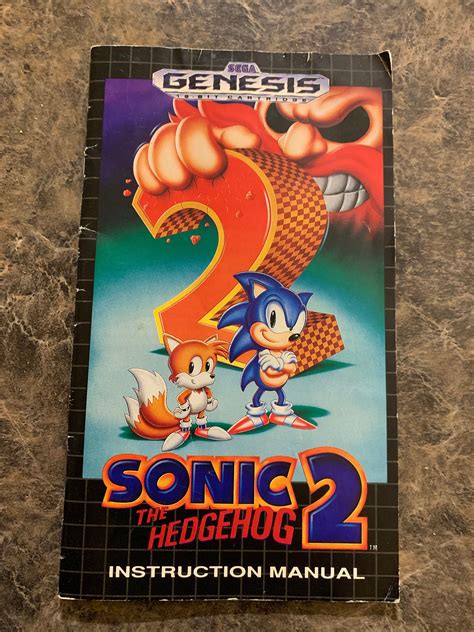 Sonic The Hedgehog Sega Genesis Instruction Manual Only Etsy