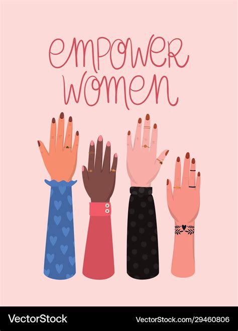 Hands Women Empowerment Design Royalty Free Vector Image