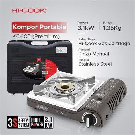 Jual HI Cook Kompor Gas Portable KC 104 Classic KC 105 Premium Kompor