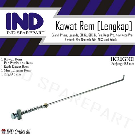 Jual Kawat Rem Lengkap Grand GL Pro Legenda Mega Pro New Win Smash R