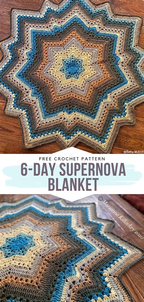 Awesome Star Shaped Crochet Blankets With Free Patterns